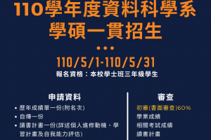 110學碩一貫招生海報 110學碩一貫招生海報